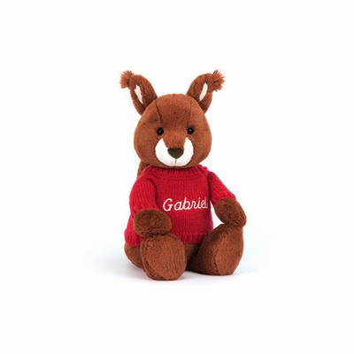 Jellycat Bashful Ardilla with Red Jumper | KCRF-19348